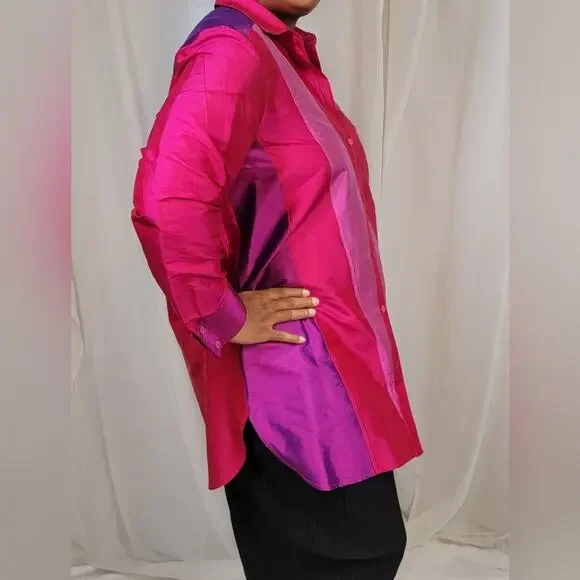 Vintage Neiman Marcus Silk Shirt | Large - Picture 4 of 11